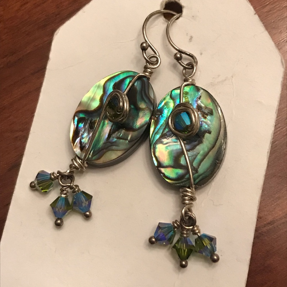 Handmade Teal/Peacock Earrings